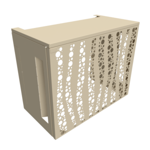 Cache climatiseur Atole bubble crème en aluminium thermolaqué - vue produit détourée