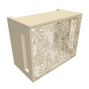 Cache climatiseur Atole jungle crème en aluminium thermolaqué - vue produit détourée