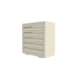 Cache tuyau d’arrosage crème taille 1 avec dévidoir - visuel 3D