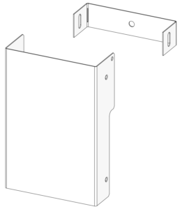 Habillage Alimentation sous radiateur finition droite 150 x 100 mm ZRC09
