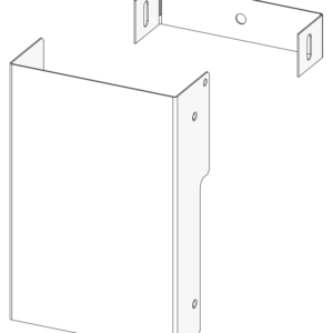 Habillage Alimentation sous radiateur finition droite 150 x 100 mm ZRC09