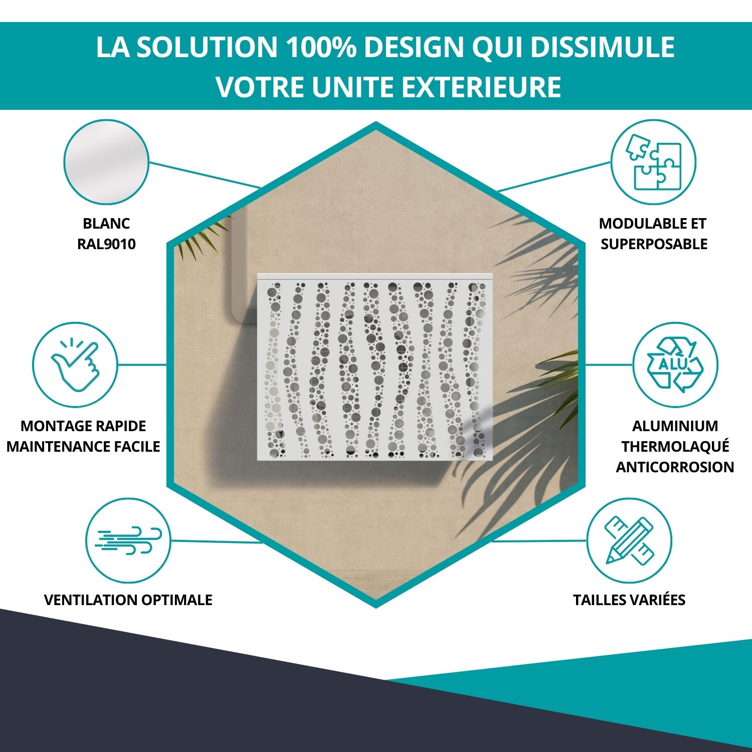 Avantages du cache climatiseur bubble blanc - design, ventilation optimale et installation facile