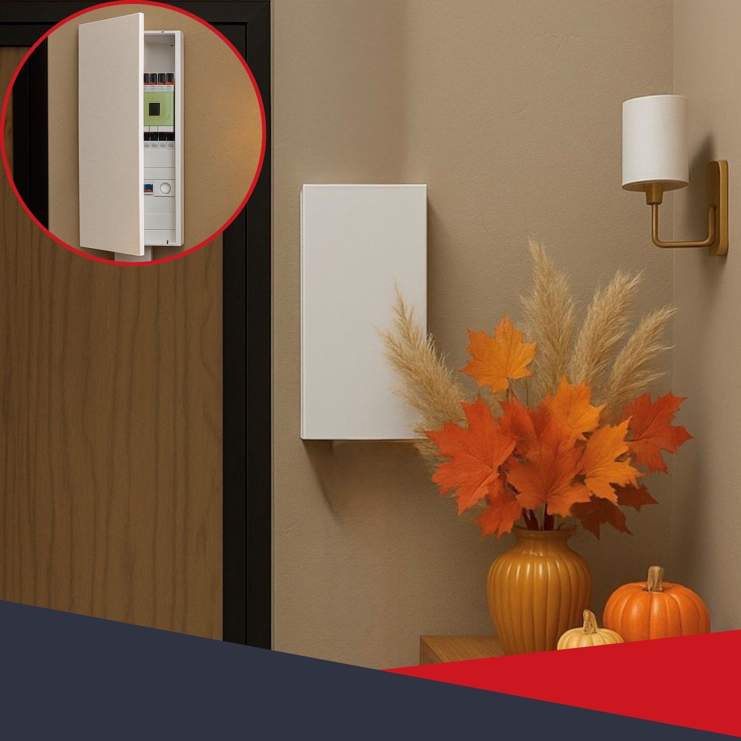 Installation du coffret d’habillage standard blanc - situation réelle