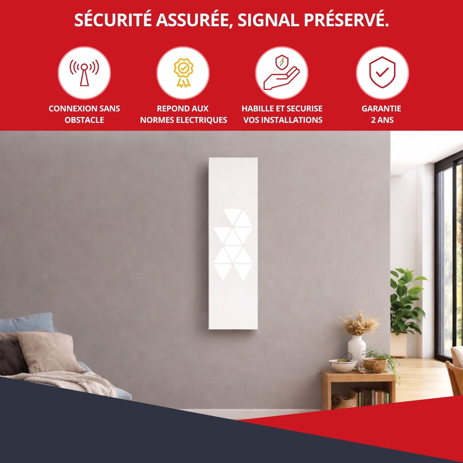 Coffret d’habillage tableau électrique acier thermolaqué blanc – porte connect – 13 modules – cotes utiles 111 x 26,8 x 12,5 cm – Ref. RCH600C – Image 8