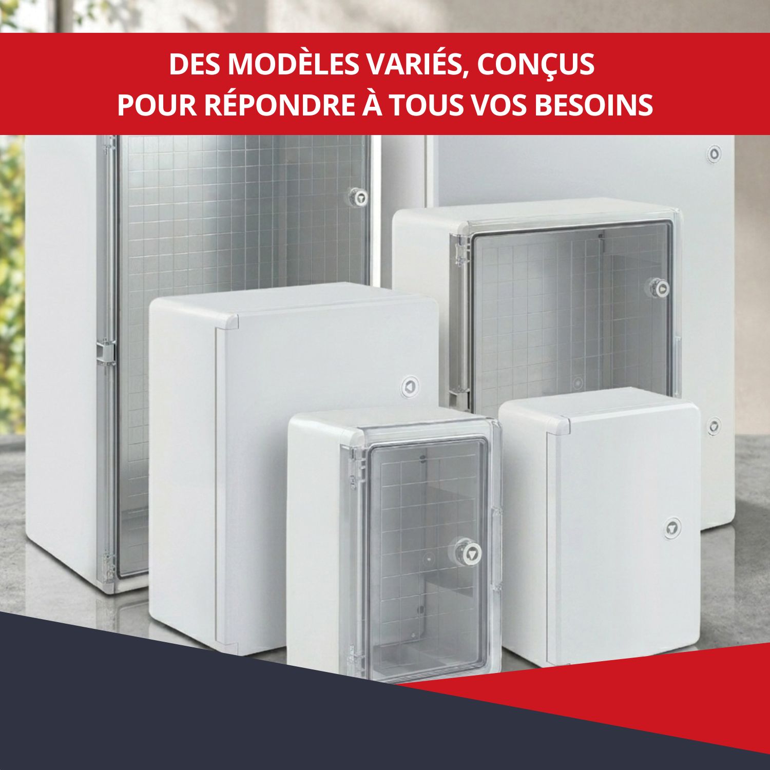 Gamme de boîtiers électriques ABS étanches ATOLE IP65
