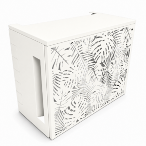 Cache clim Jungle taille 2 – H. 113 x L. 110 x P. 64 cm – Blanc – Réf. HCI206HBL
