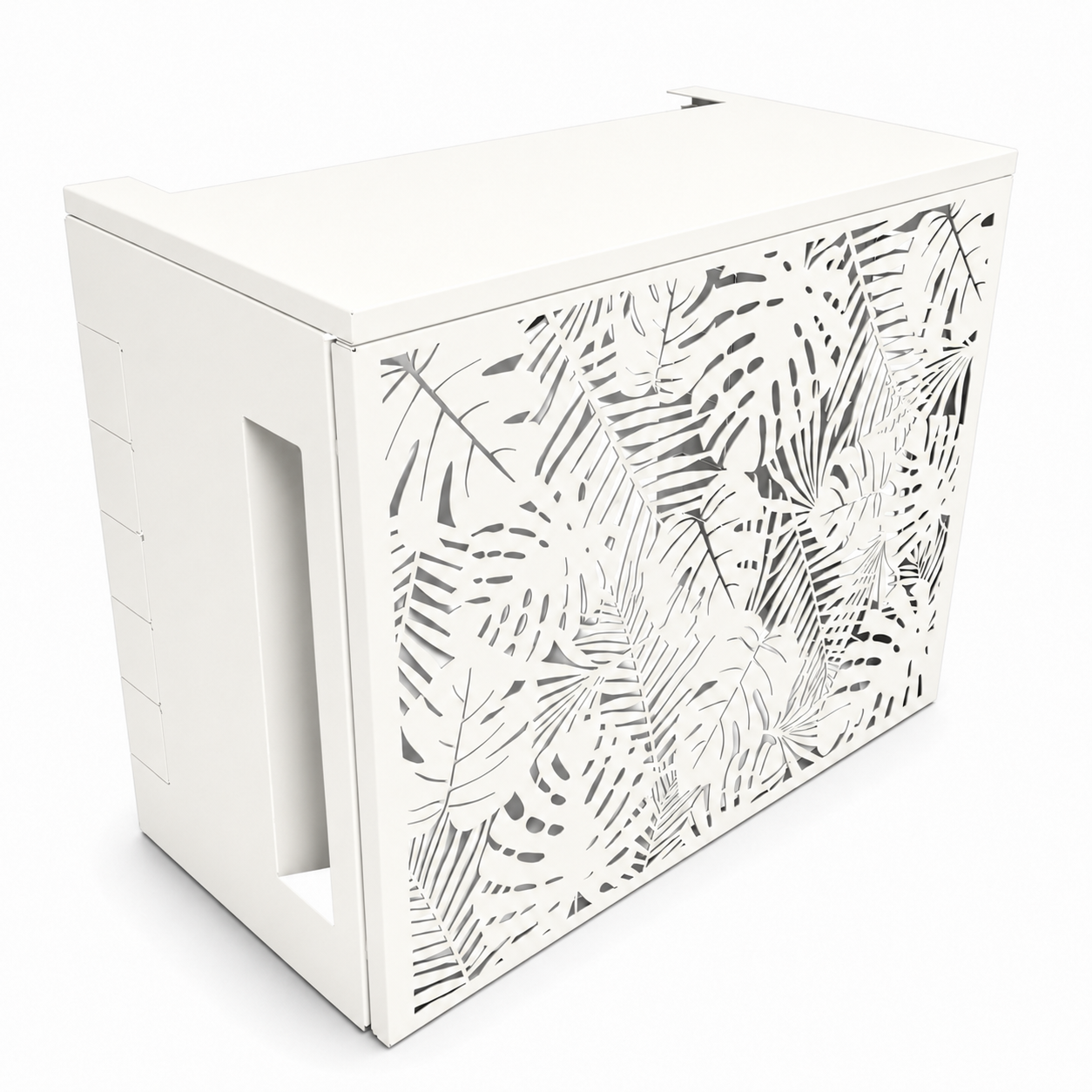 Cache clim Jungle taille 2 – H. 113 x L. 110 x P. 64 cm – Blanc – Réf. HCI206HBL