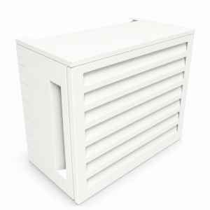 Cache clim Ventelle taille 2 – H. 113 x L. 110 x P. 64 cm – Blanc – Réf. HCI205HBL