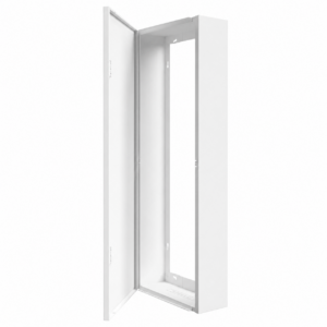 Coffret d’habillage tableau électrique acier thermolaqué blanc – porte standard – 13 modules – cotes utiles 98 x 26,8 x 12,5 cm – Ref. RCH500