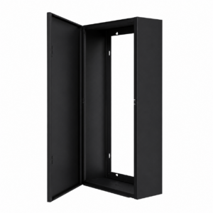 Coffret d’habillage tableau électrique acier thermolaqué noir mat – porte standard – 13 modules – cotes utiles 48 x 26,8 x 12,5 cm – Ref. RCH100NR