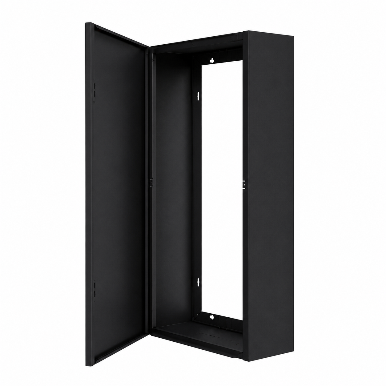 Coffret d’habillage tableau électrique acier thermolaqué noir mat – porte standard – 13 modules – cotes utiles 48 x 26,8 x 12,5 cm – Ref. RCH100NR