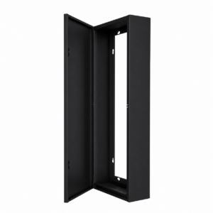 Coffret d’habillage tableau électrique acier thermolaqué noir mat – porte standard – 13 modules – cotes utiles 86 x 26,8 x 12,5 cm – Ref. RCH400NR